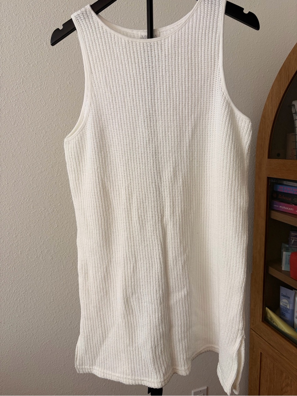 Classic 90s White Knit Tank Dress